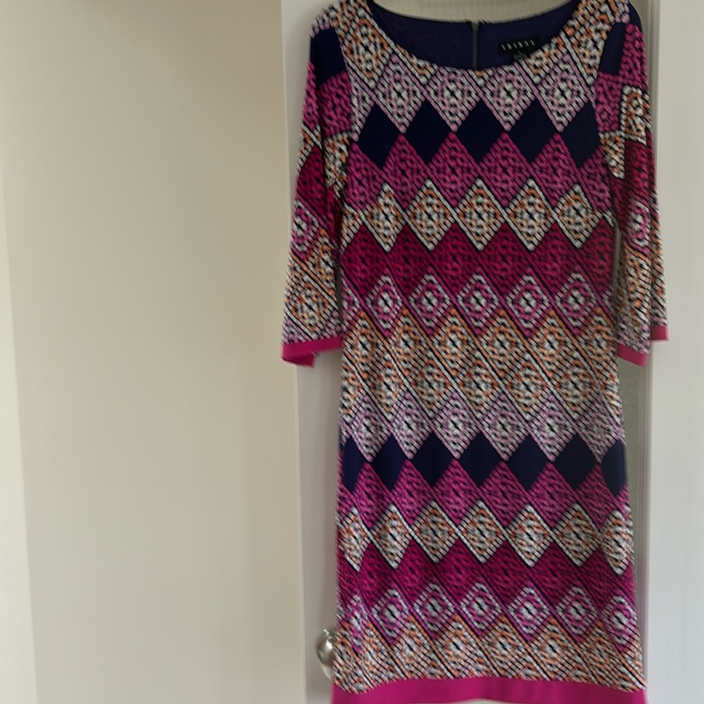 Tribal stretch dress- hits just below knee.